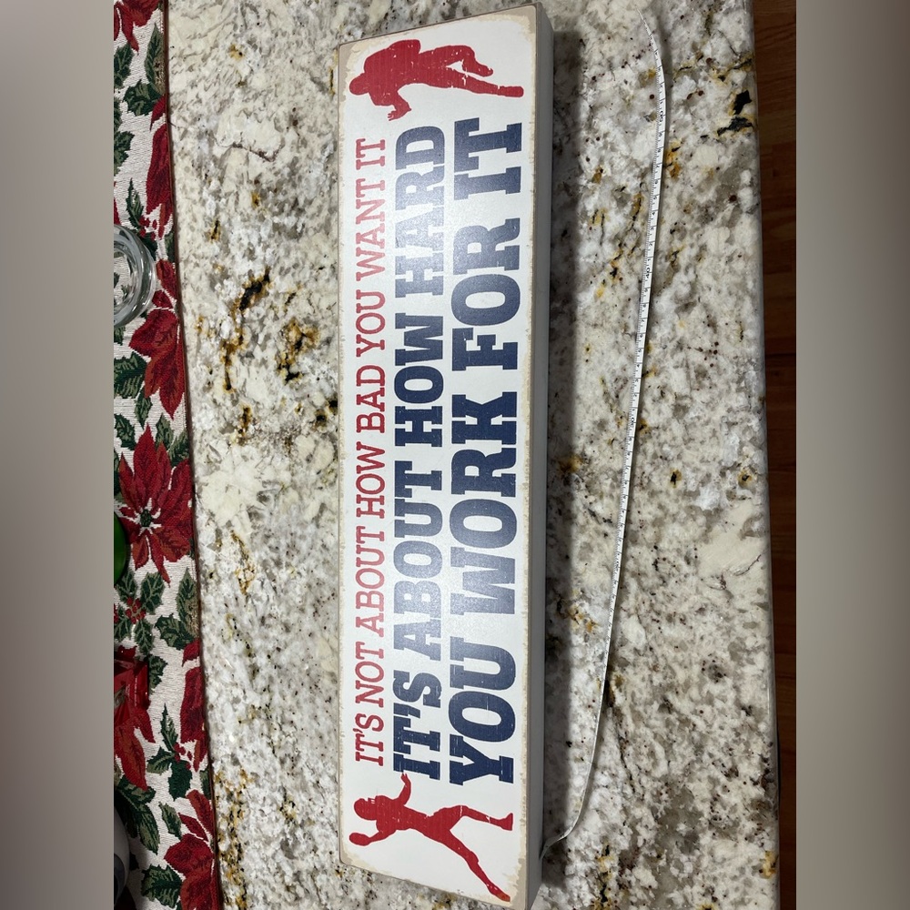 Football motivation sign.